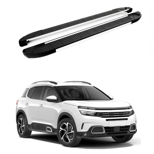 TURTLE Fits Citroen C5 Aircross 2018-2025 Side Step Another Silver