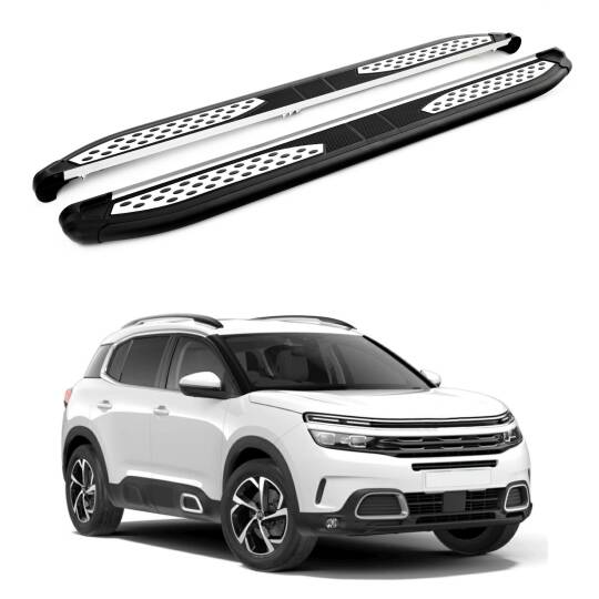 TURTLE Fits Citroen C5 Aircross 2018-2025 Side Step Plus Black