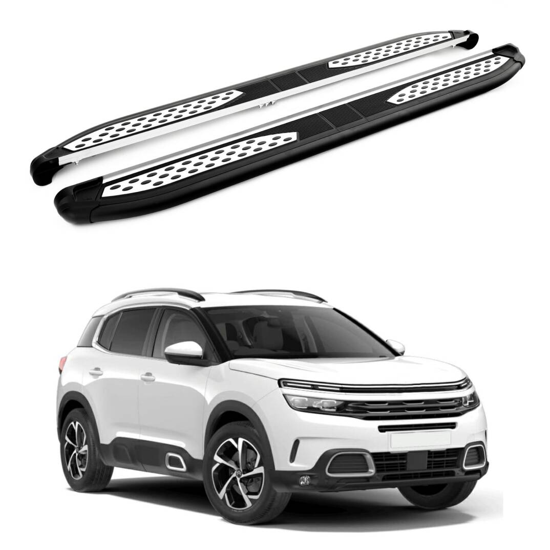 TURTLE Fits Citroen C5 Aircross 2018-2025 Side Step Plus Black - 1