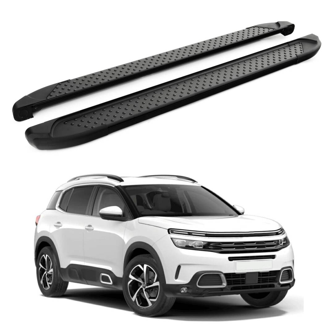 TURTLE Fits Citroen C5 Aircross 2018-2025 Side Step Sapphire V1 Black - 1