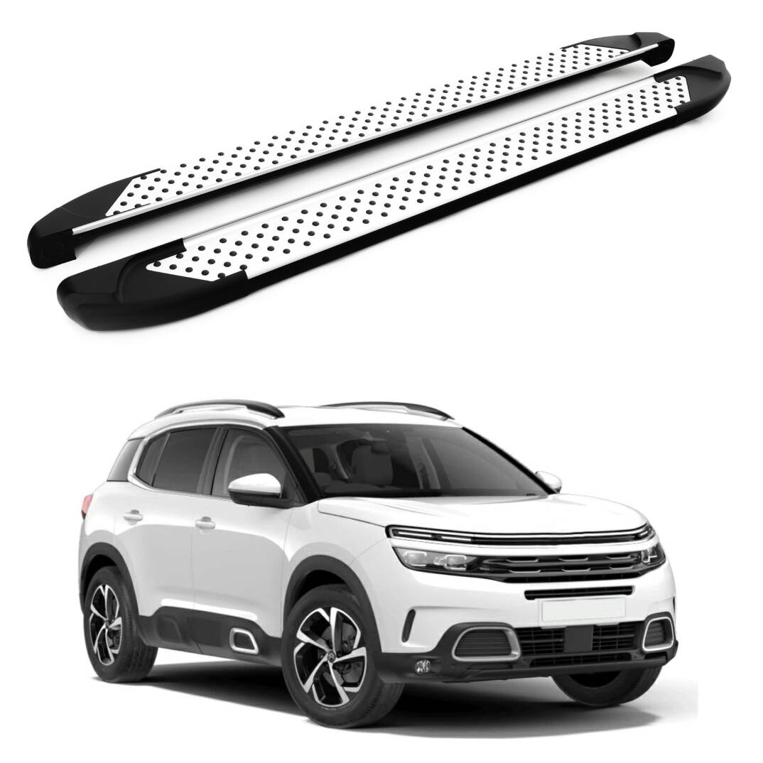 TURTLE Fits Citroen C5 Aircross 2018-2025 Side Step Sapphire V1 Silver - 1