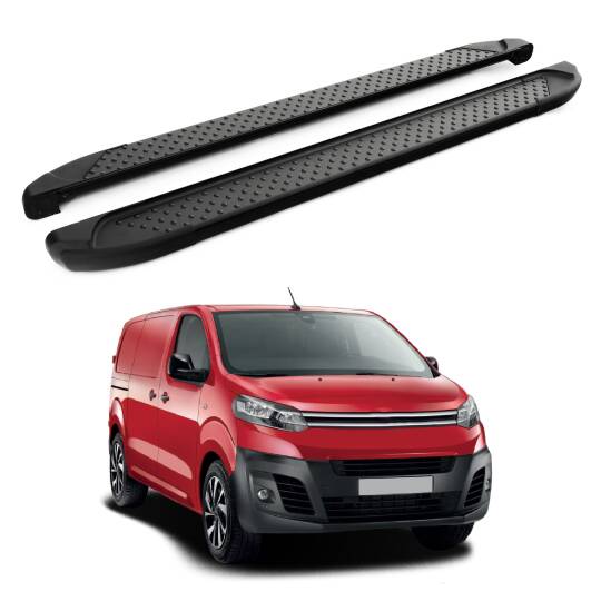 TURTLE Fits Citroen Dispatch (Mk3) 2017-2025 / Lwb Side Step Sapphire V1 Black