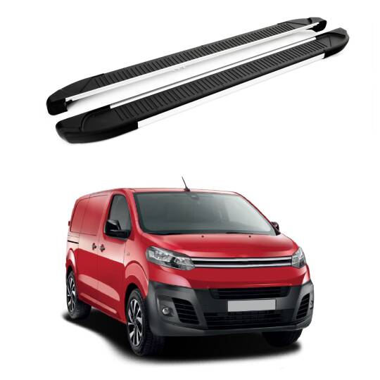 TURTLE Fits Citroen Dispatch (Mk3) 2017-2025 / Mwb Side Step Another Silver