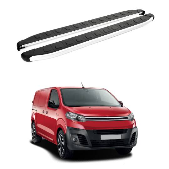 TURTLE Fits Citroen Dispatch (Mk3) 2017-2025 / Swb Side Step Alyans Silver
