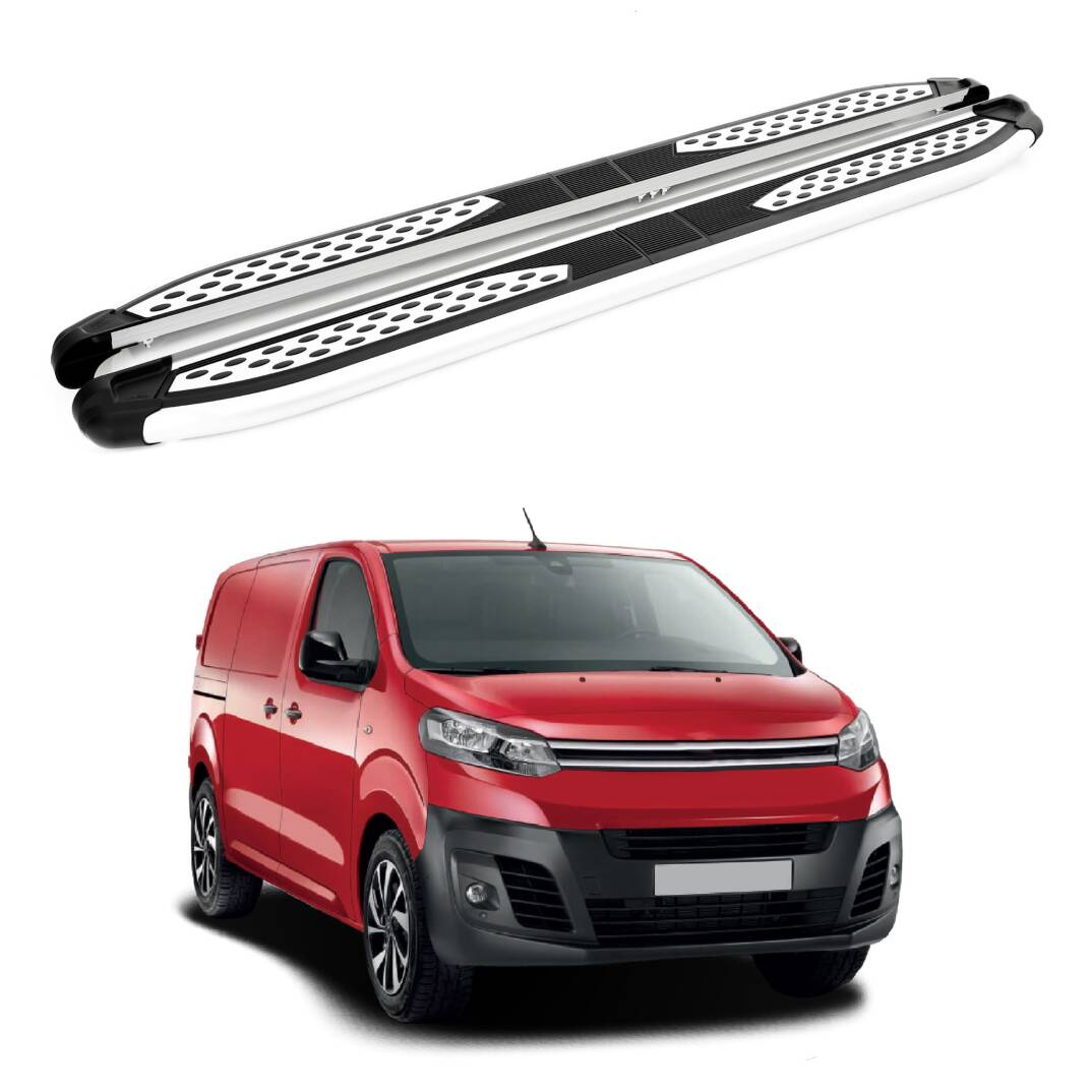 TURTLE Fits Citroen Dispatch (Mk3) 2017-2025 / Swb Side Step Plus Silver - 1