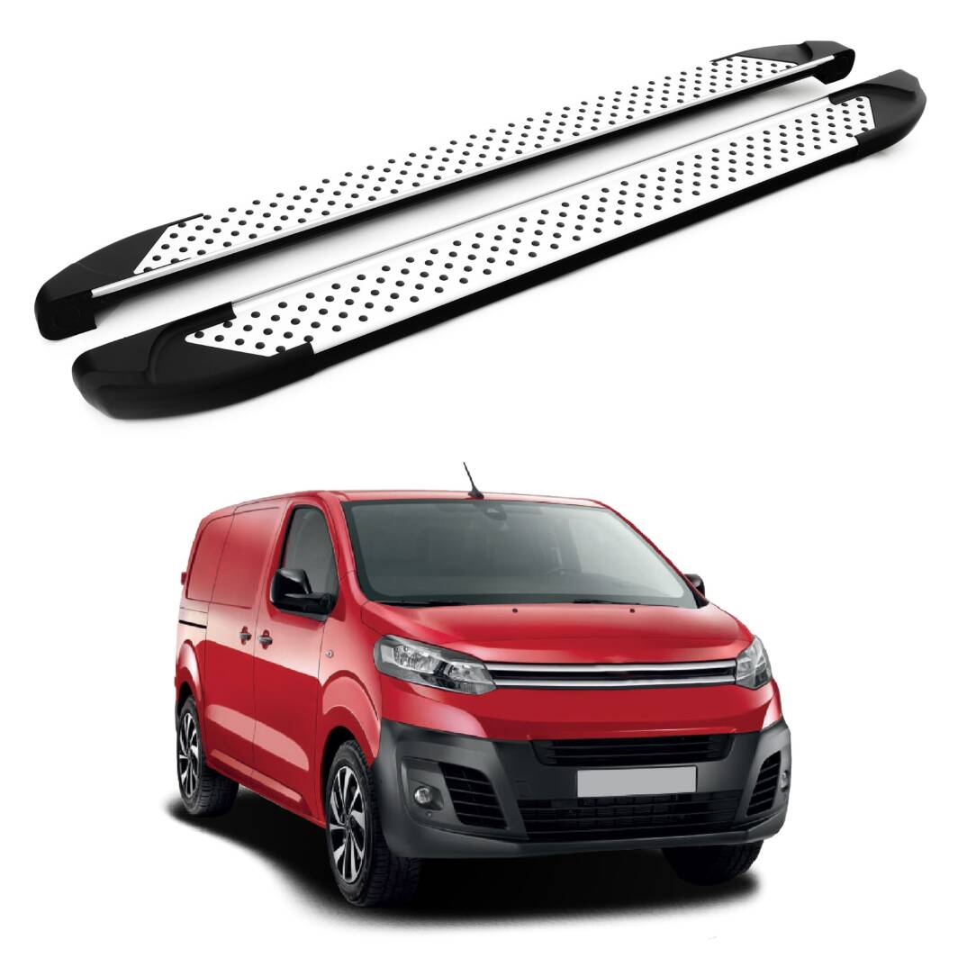 TURTLE Fits Citroen Dispatch (Mk3) 2017-2025 / Swb Side Step Sapphire V1 Silver - 1