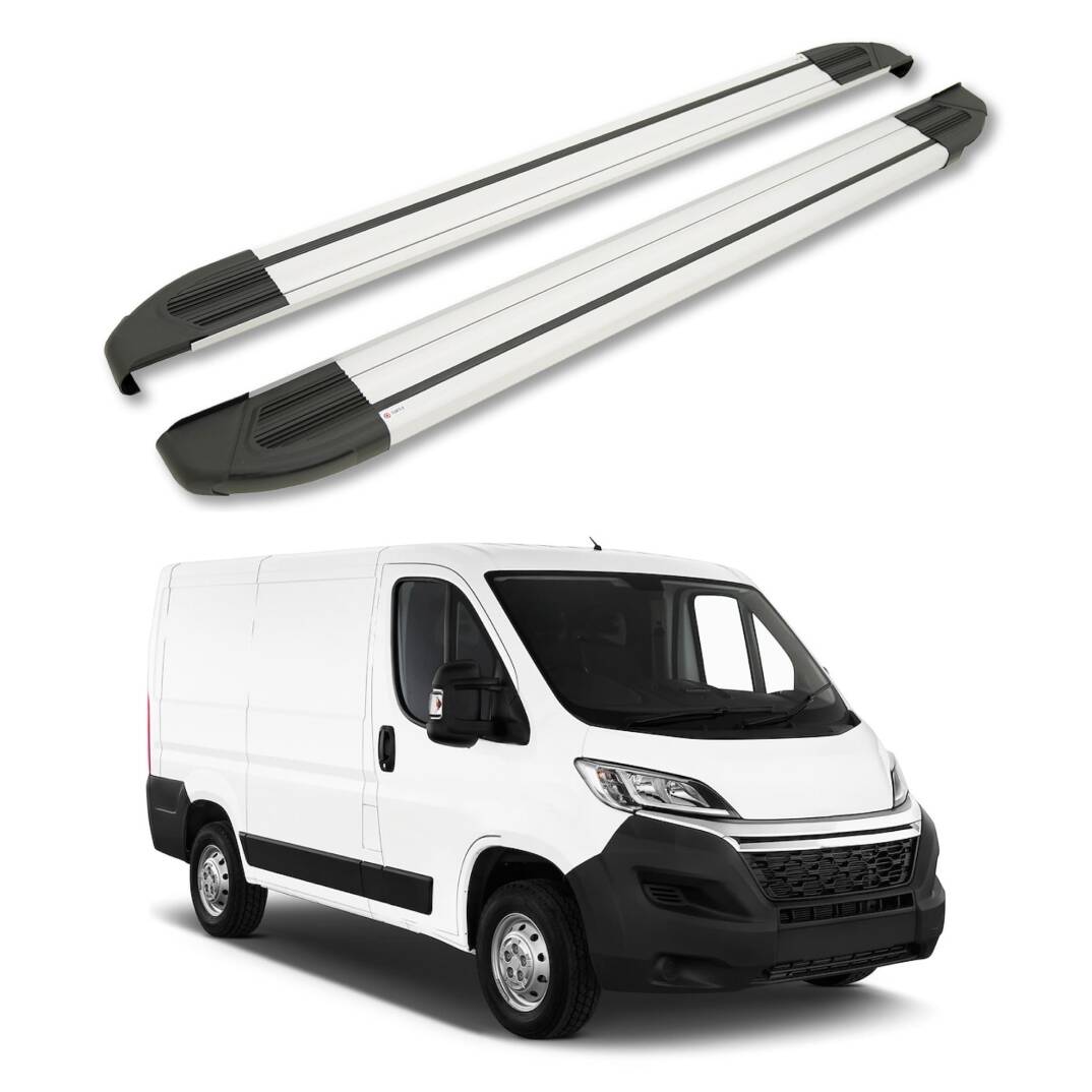 TURTLE Fits Citroen Jumper 2006-2025 / Lwb Side Step Brillant Silver - 1
