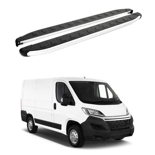 TURTLE Fits Citroen Jumper 2006-2025 / Mwb Side Step Alyans Silver