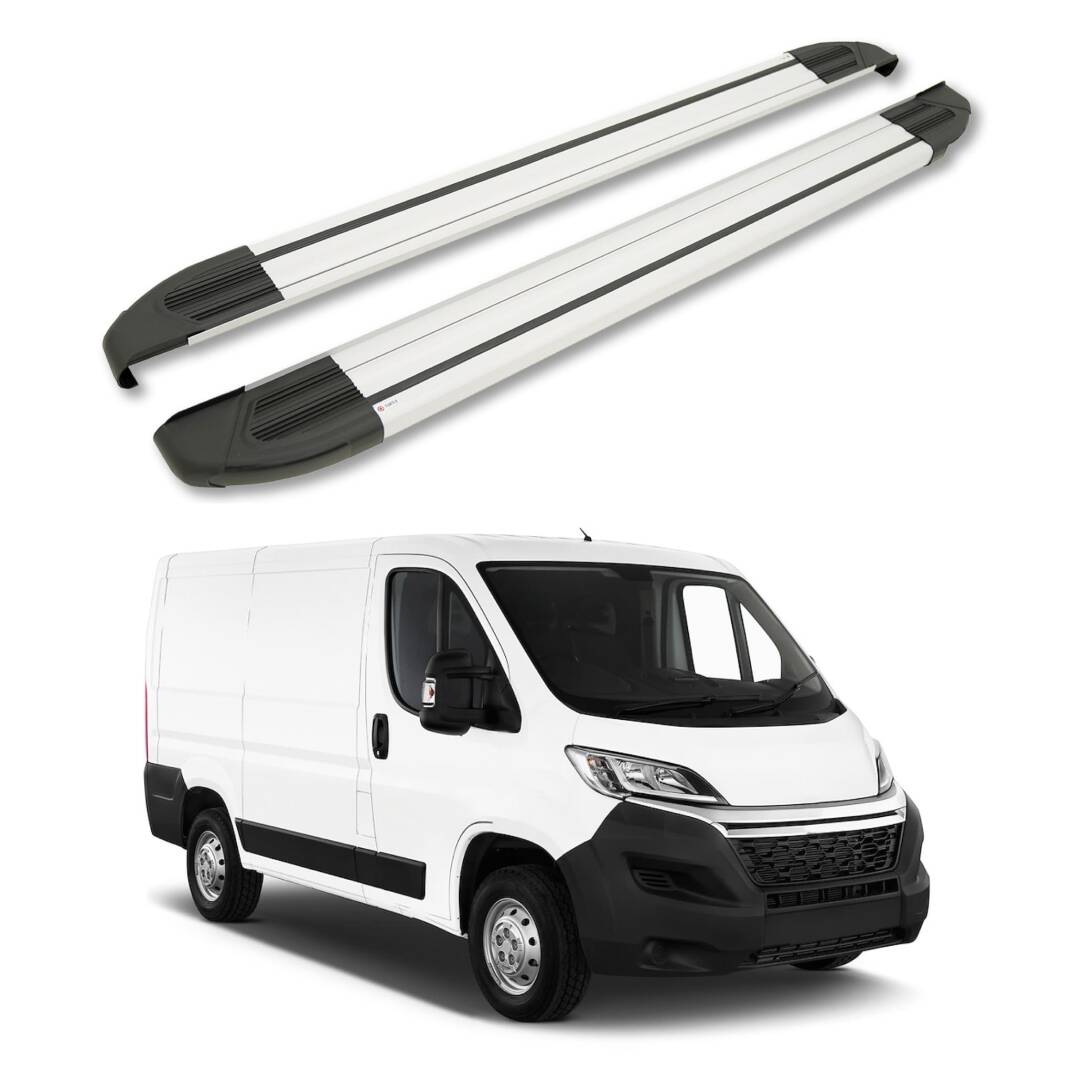 TURTLE Fits Citroen Jumper 2006-2025 / Mwb Side Step Brillant Silver - 1