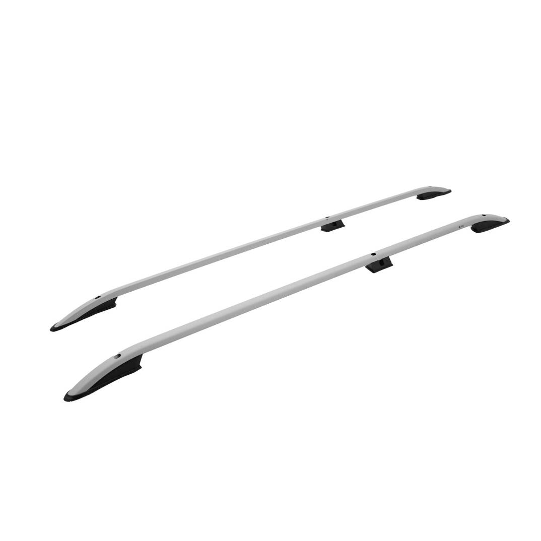 TURTLE Fits Citroen Jumpy (Mk2) 2006-2016 / Lwb Roof Rail Crown Silver - 1