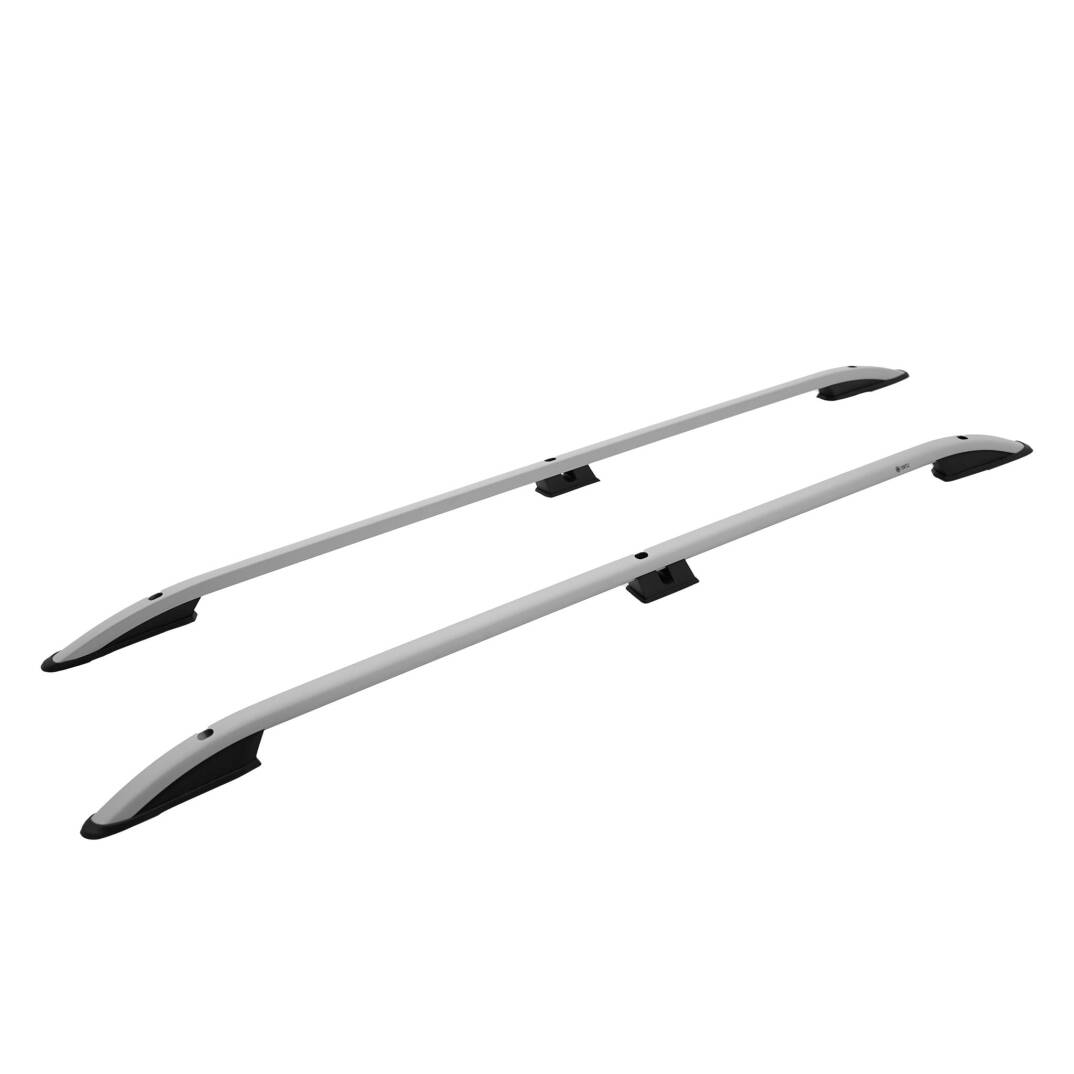 TURTLE Fits Citroen Jumpy (Mk2) 2006-2016 / Swb Roof Rail Crown Silver - 1