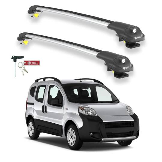 TURTLE Fits Citroen Nemo 2008-2019 Roof Rack Air1 Silver