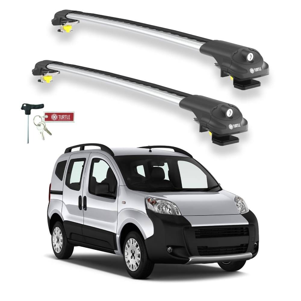 TURTLE Fits Citroen Nemo 2008-2019 Roof Rack Air1 Silver - 1