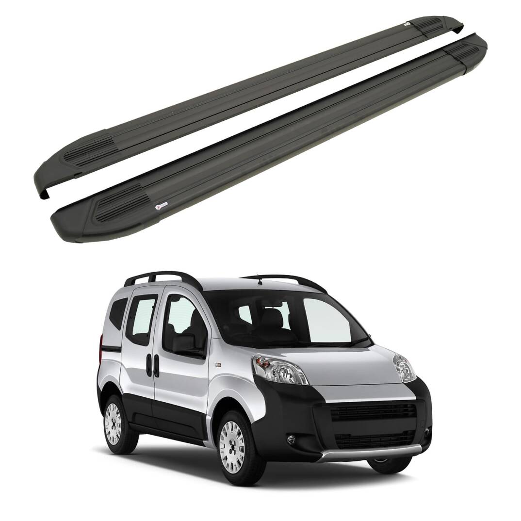 TURTLE Fits Citroen Nemo 2008-2019 Side Step Brillant Black - 1