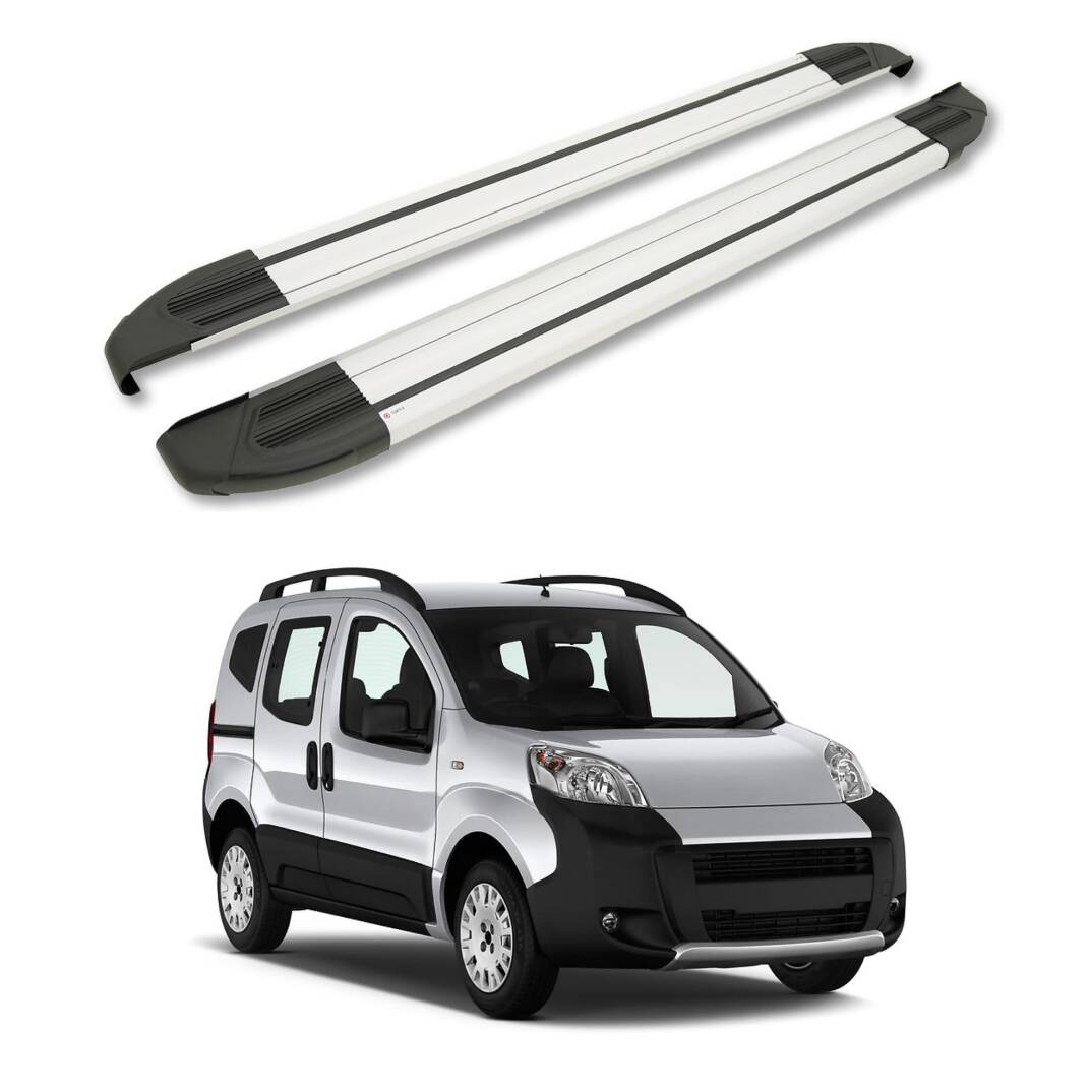 TURTLE Fits Citroen Nemo 2008-2019 Side Step Brillant Silver - 1