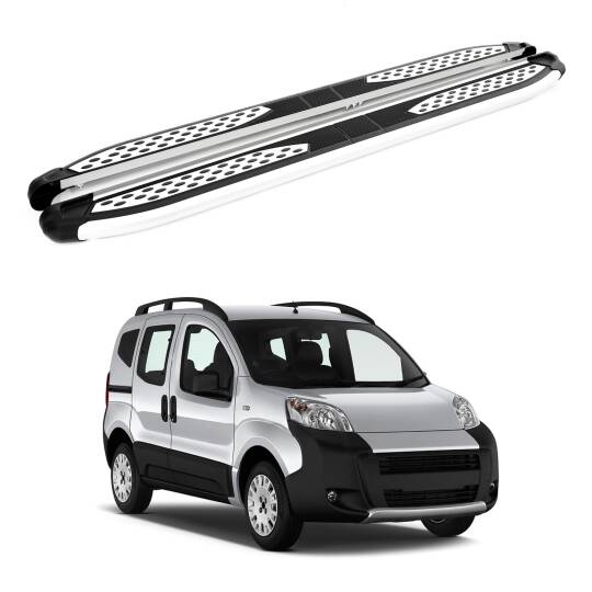 TURTLE Fits Citroen Nemo 2008-2019 Side Step Plus Silver