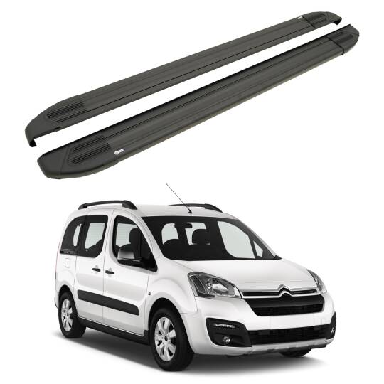 TURTLE Fits Citroen Relay 2006-2025 / Lwb Side Step Brillant Black