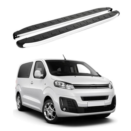 TURTLE Fits Citroen Space Tourmalineer (Mk3) 2017-2025 / Mwb Side Step Alyans Silver