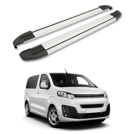 TURTLE Fits Citroen Space Tourmalineer (Mk3) 2017-2025 / Mwb Side Step Brillant Silver