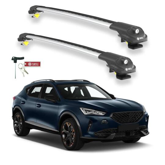 TURTLE Fits Cupra Formentor 2020-2025 Roof Rack Air1 Silver
