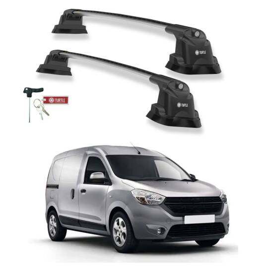 TURTLE Fits Dacia Dokker 2013-2022 Roof Rack Air3 Silver