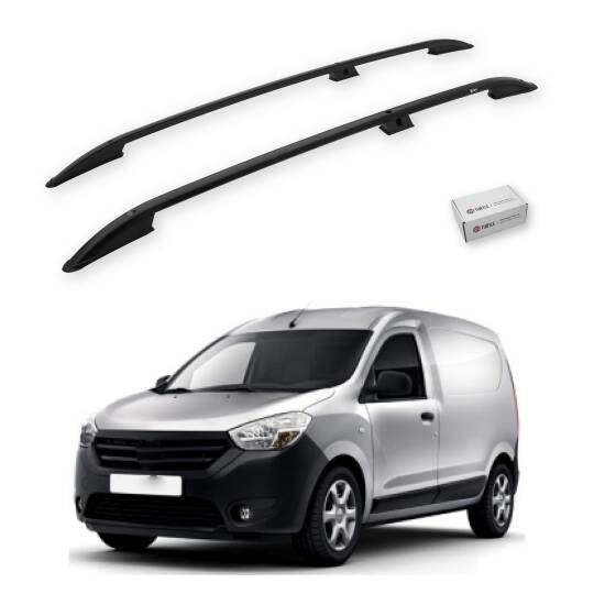 TURTLE Fits Dacia Dokker 2013-2022 Roof Rail Crown Black