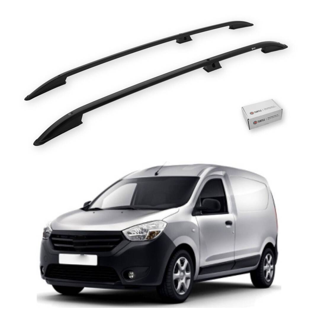 TURTLE Fits Dacia Dokker 2013-2022 Roof Rail Crown Black - 1