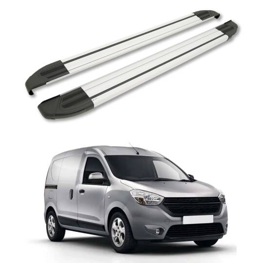 TURTLE Fits Dacia Dokker 2013-2022 Side Step Brillant Silver