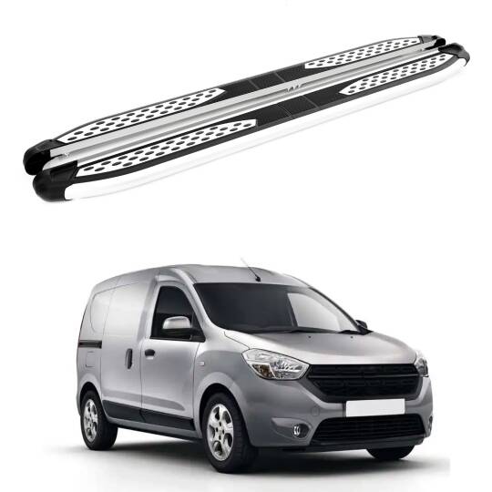 TURTLE Fits Dacia Dokker 2013-2022 Side Step Plus Silver