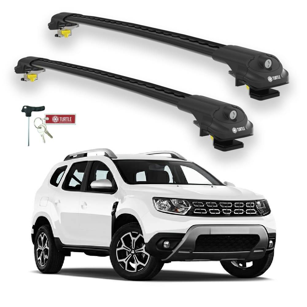 TURTLE Fits Dacia Duster (Hm) 2018-2022 Roof Rack Air1 Black - 1