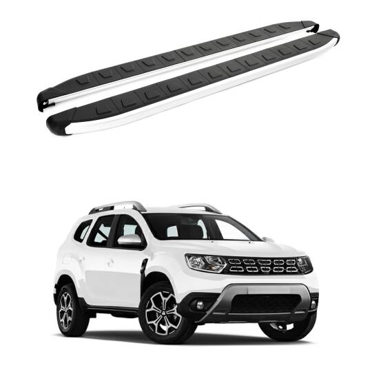 TURTLE Fits Dacia Duster (Hm) 2018-2022 Side Step Alyans Silver