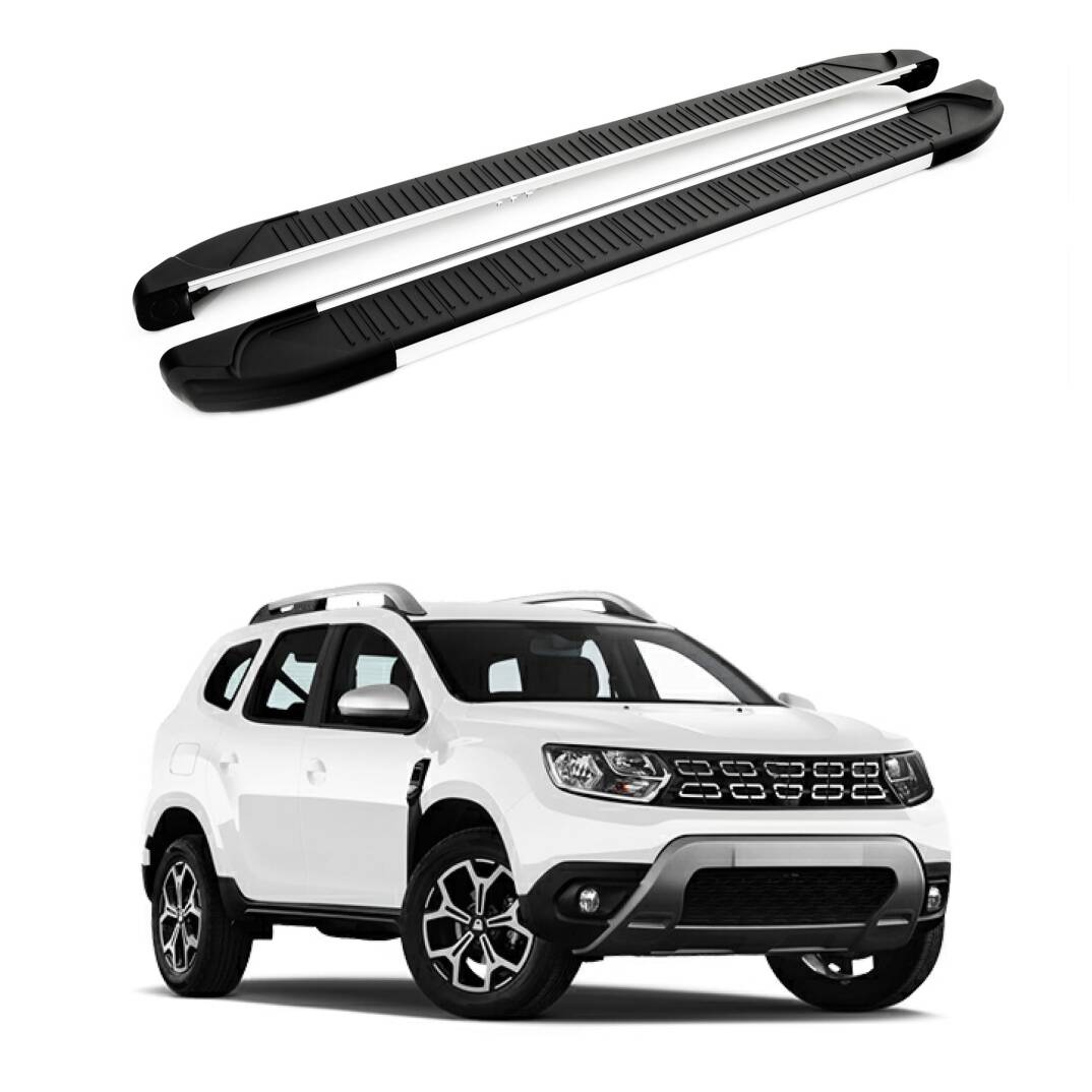 TURTLE Fits Dacia Duster (Hm) 2018-2022 Side Step Another Silver - 1