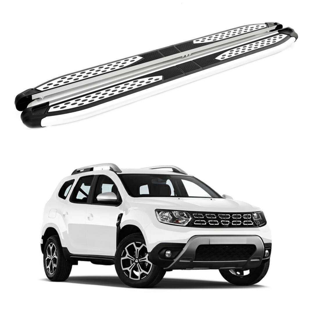 TURTLE Fits Dacia Duster (Hm) 2018-2022 Side Step Plus Silver - 1