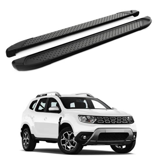 TURTLE Fits Dacia Duster (Hm) 2018-2022 Side Step Sapphire V1 Black