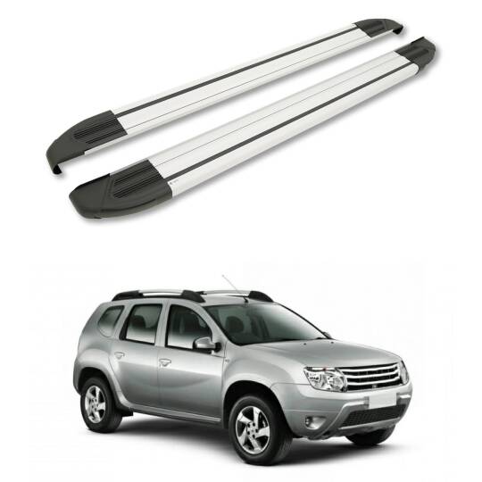 TURTLE Fits Dacia Duster (Hs) 2010-2013 Side Step Brillant Silver