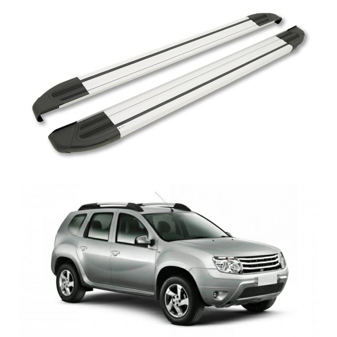 TURTLE Fits Dacia Duster (Hs) 2010-2013 Side Step Brillant Silver - 1