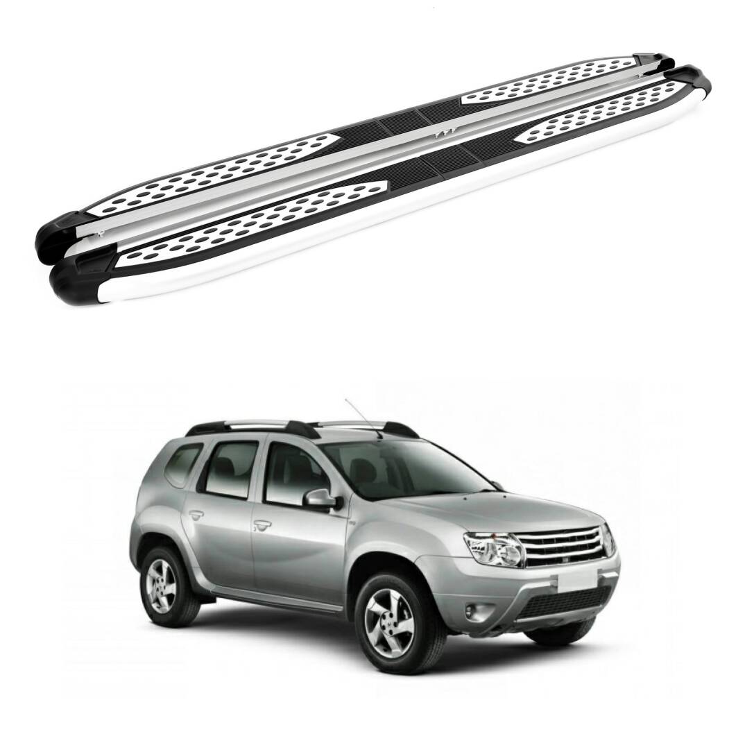 TURTLE Fits Dacia Duster (Hs) 2010-2013 Side Step Plus Silver - 1