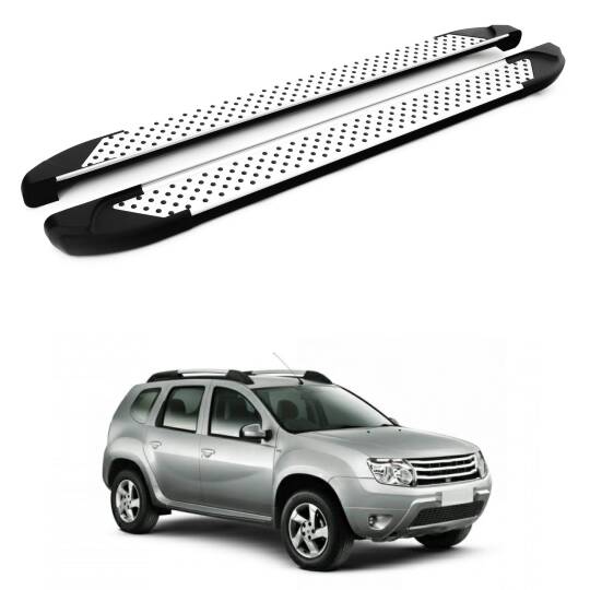 TURTLE Fits Dacia Duster (Hs) 2010-2013 Side Step Sapphire V1 Silver