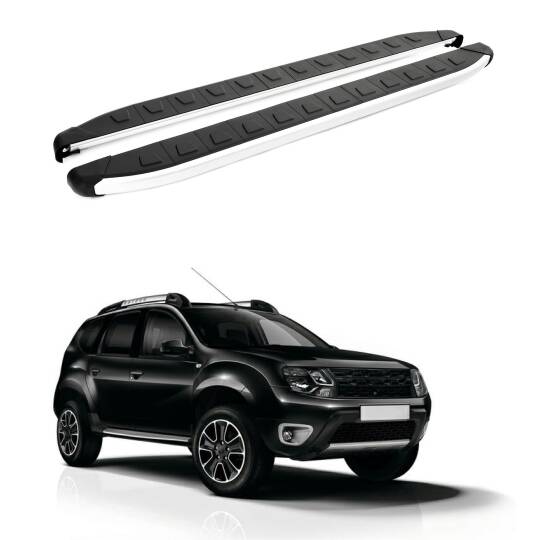 TURTLE Fits Dacia Duster (Hs) 2014-2017 Side Step Alyans Silver