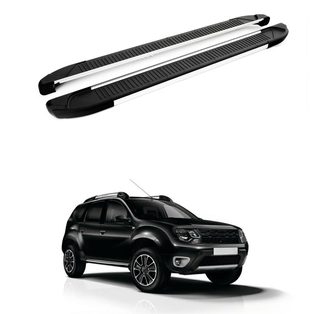 TURTLE Fits Dacia Duster (Hs) 2014-2017 Side Step Another Silver - 1