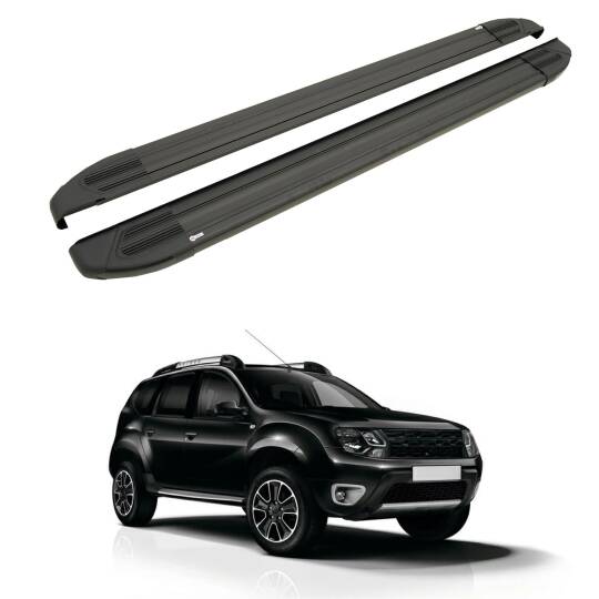 TURTLE Fits Dacia Duster (Hs) 2014-2017 Side Step Brillant Black