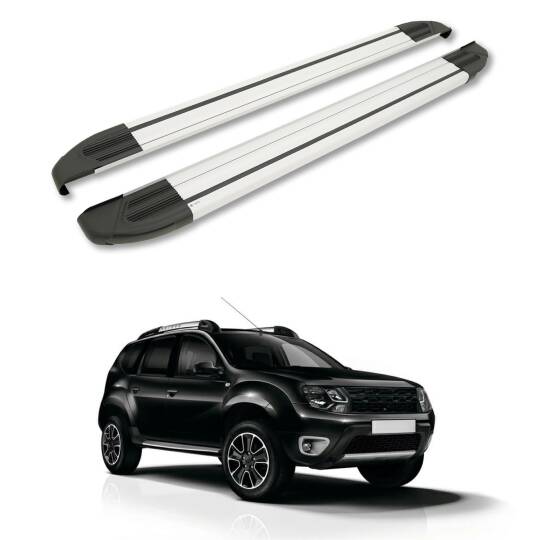TURTLE Fits Dacia Duster (Hs) 2014-2017 Side Step Brillant Silver
