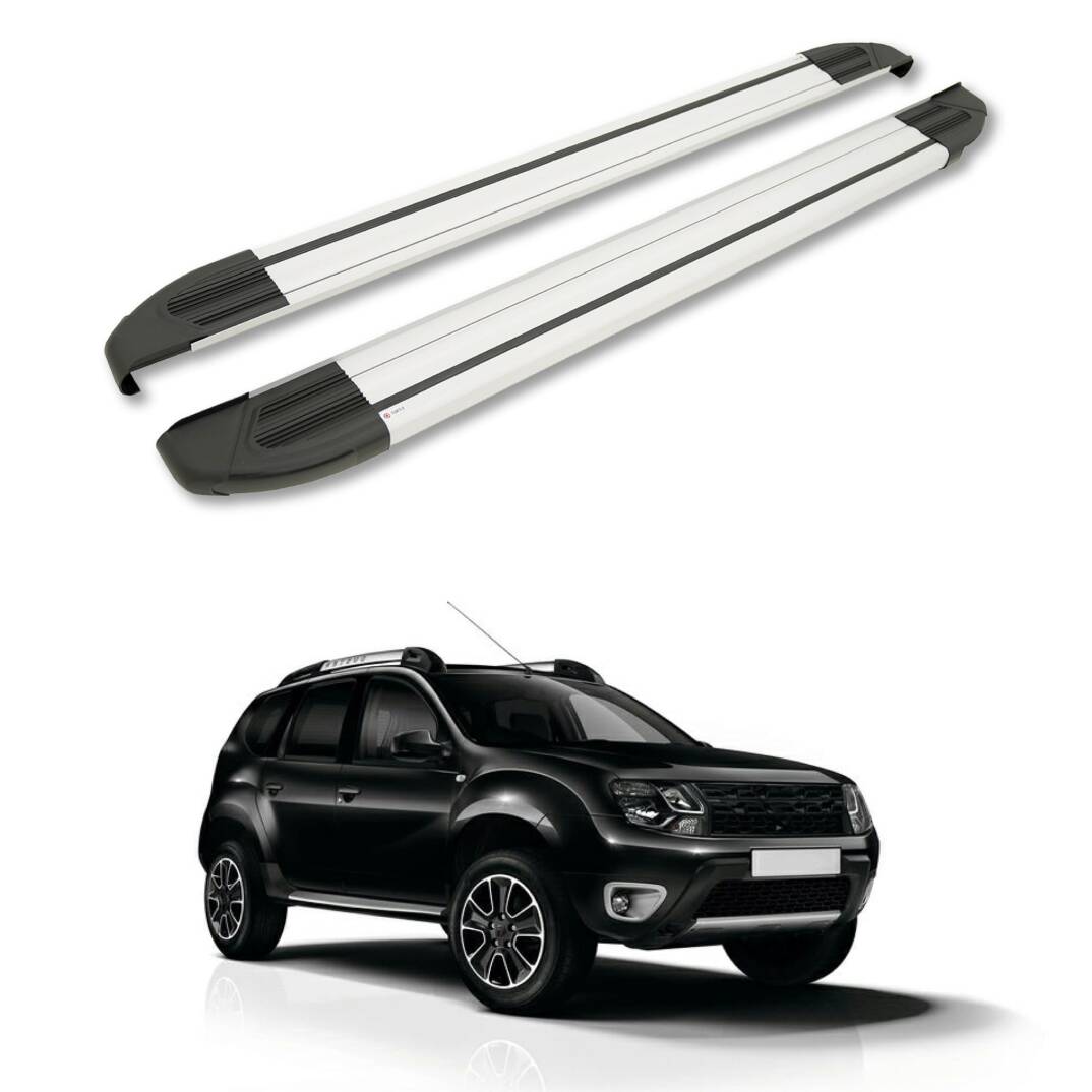 TURTLE Fits Dacia Duster (Hs) 2014-2017 Side Step Brillant Silver - 1