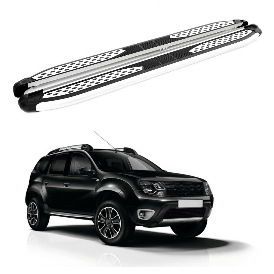 TURTLE Fits Dacia Duster (Hs) 2014-2017 Side Step Plus Silver - 1