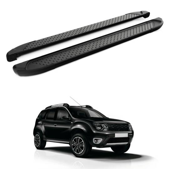 TURTLE Fits Dacia Duster (Hs) 2014-2017 Side Step Sapphire V1 Black