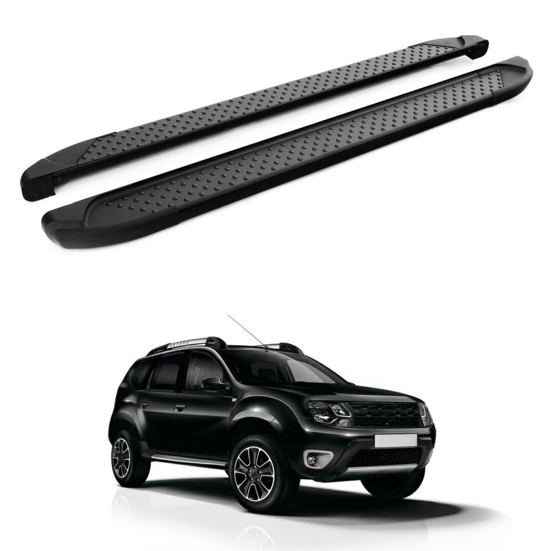 TURTLE Fits Dacia Duster (Hs) 2014-2017 Side Step Sapphire V1 Black - 1