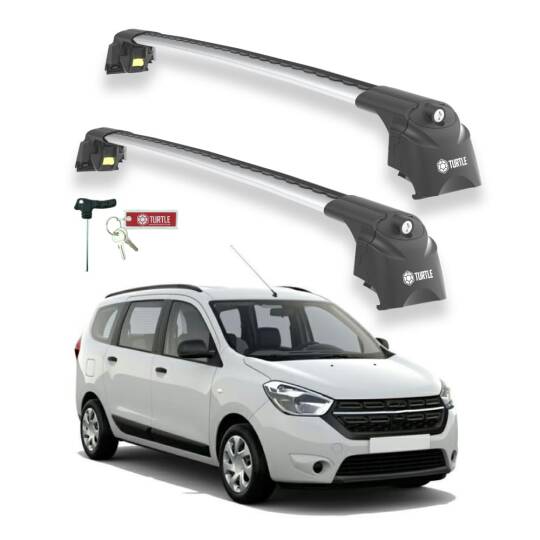 TURTLE Fits Dacia Lodgy 2012-2022 Roof Rack Air2 Silver