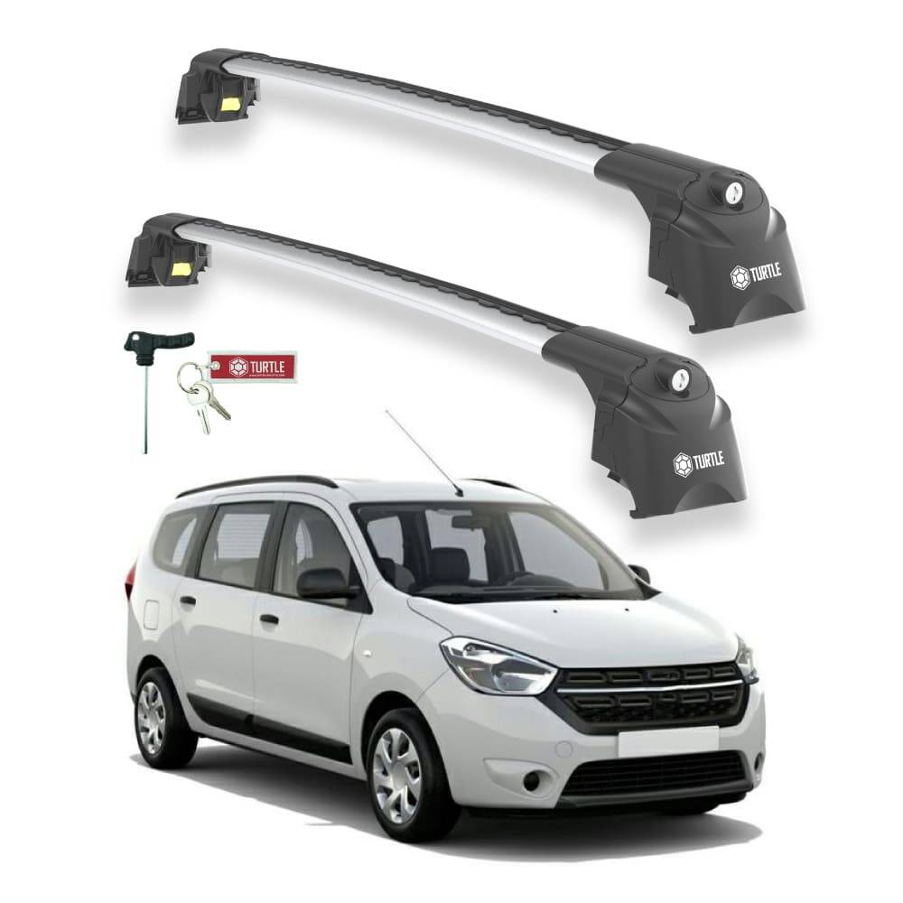 TURTLE Fits Dacia Lodgy 2012-2022 Roof Rack Air2 Silver - 1