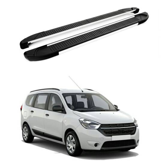 TURTLE Fits Dacia Lodgy 2012-2022 Side Step Another Silver