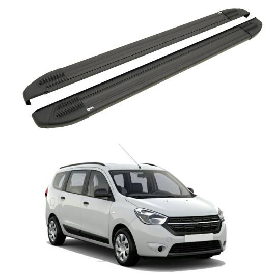 TURTLE Fits Dacia Lodgy 2012-2022 Side Step Brillant Black